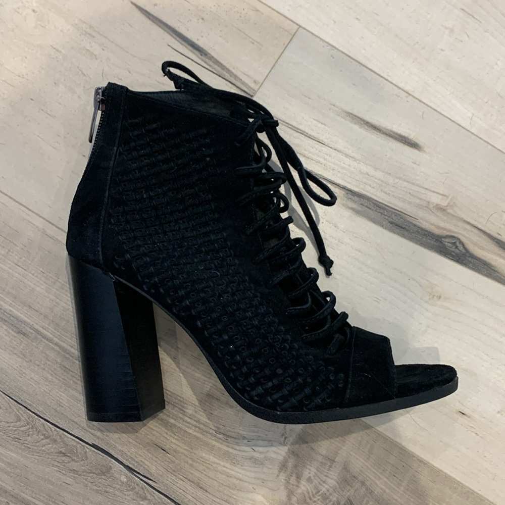 Vince Camuto leather upper heels.